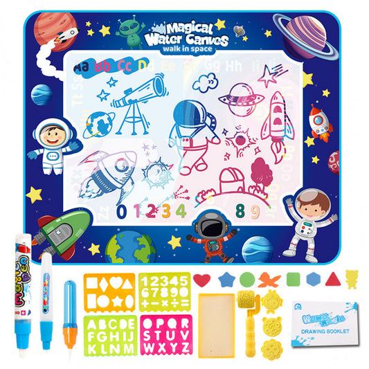Covorasul Magic Drool Space- 100x80cm - Jucarie educativa de colorat cu apa Drool - Desenat, Colorat si Decupat
