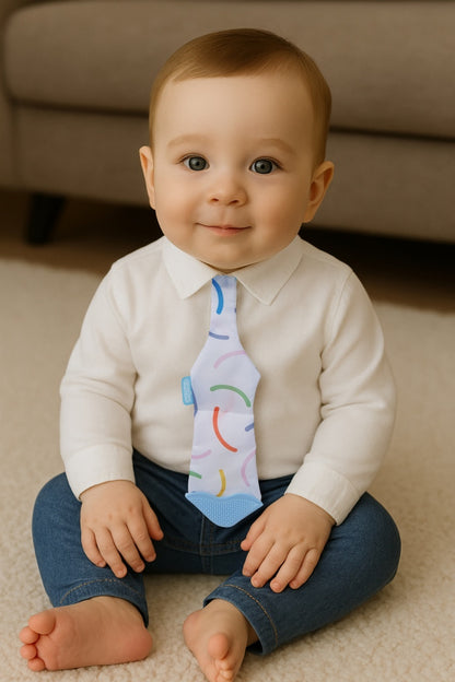 Cravata bebelusi cu accesoriu de dentitie BabyJem, bleu