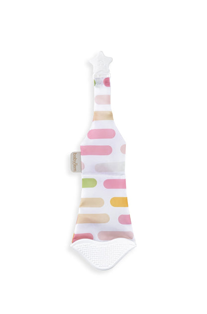 Cravata bebelusi cu accesoriu de dentitie BabyJem, roz