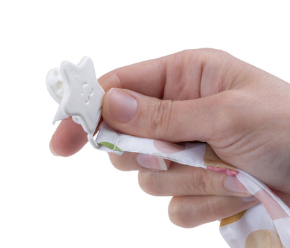 Cravata bebelusi cu accesoriu de dentitie BabyJem, roz