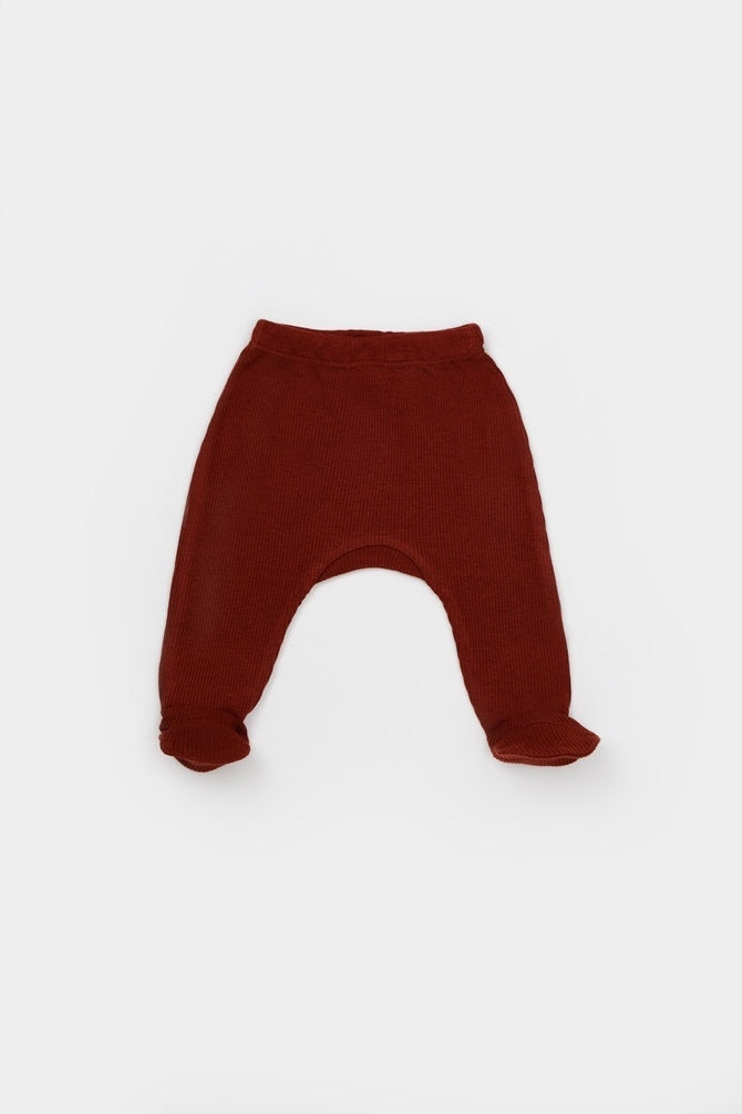 Cutie 4 piese pentru nou nascut - 100% bumbac organic - Caramiziu, BabyCosy