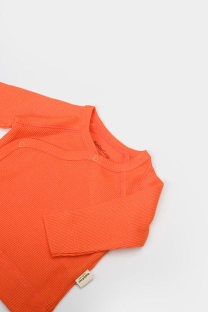 Cutie 4 piese pentru nou nascut - 100% bumbac organic - Portocaliu, BabyCosy