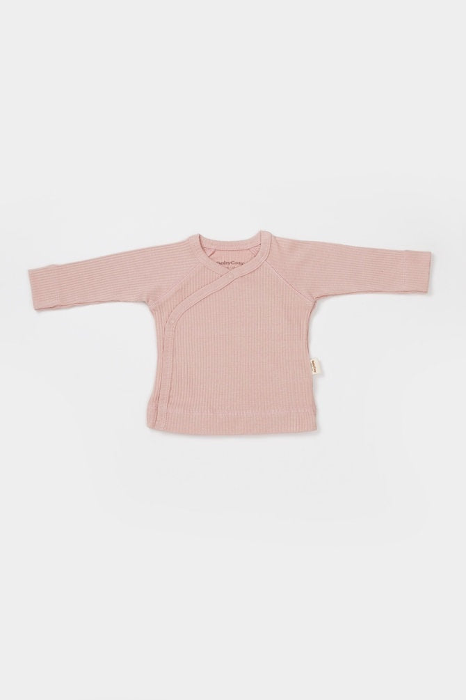 Cutie 4 piese pentru nou nascut - 100% bumbac organic - Powder, BabyCosy