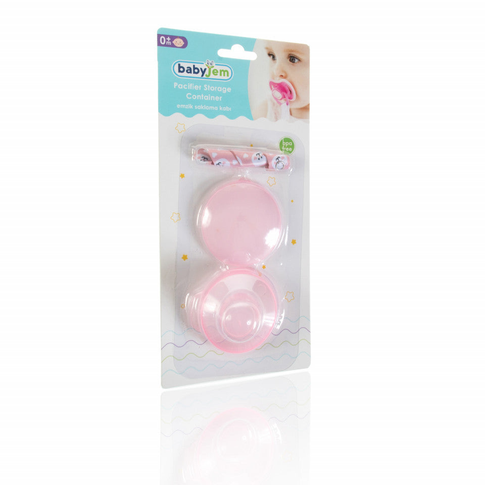 Cutiuta pentru suzeta cu lantisor BabyJem