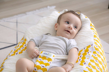 Fotoliu pentru bebelusi cu ham de siguranta BabyJem Baby Bean Bed