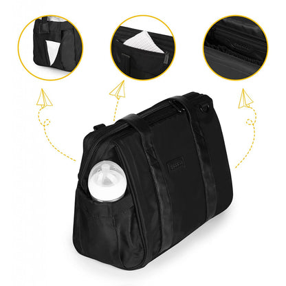 Geanta multifunctionala pentru parinti Skiddou Inger, Onyx, Negru
