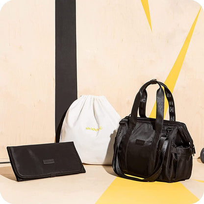 Geanta multifunctionala pentru parinti Skiddou Inger, Onyx, Negru