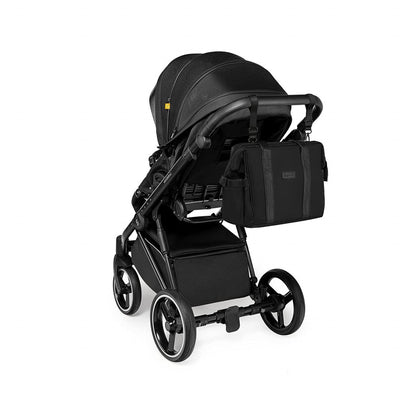 Geanta multifunctionala pentru parinti Skiddou Inger, Onyz Leather, Negru