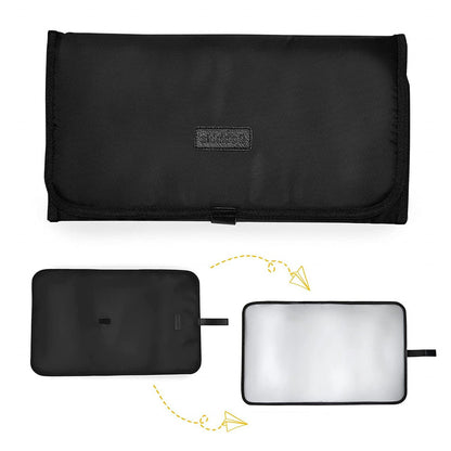 Geanta multifunctionala pentru parinti Skiddou Inger, Onyz Leather, Negru