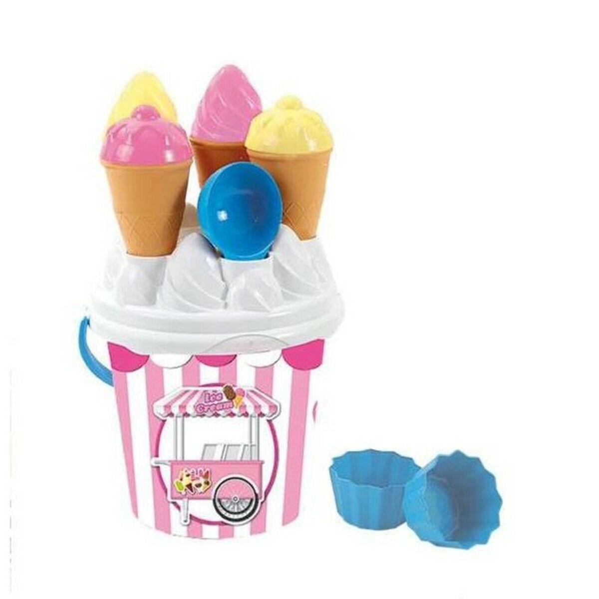 Găleată de plajă Ice Cream AVC 18,5 x 15,5 cm - Jucarii si jocuri, În aer liber și sport