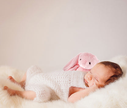 Jucarie din plus pentru copii BabyJem Sleeping Mate Small Bunny