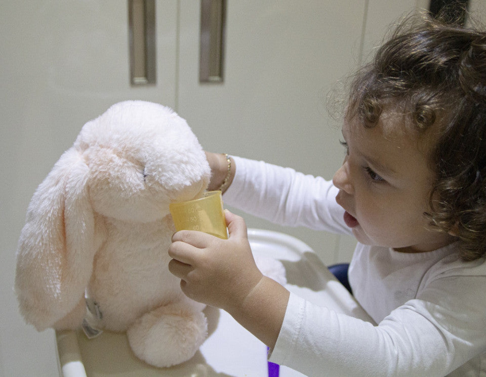 Jucarie din plus pentru copii BabyJem Sleeping Mate Small Bunny