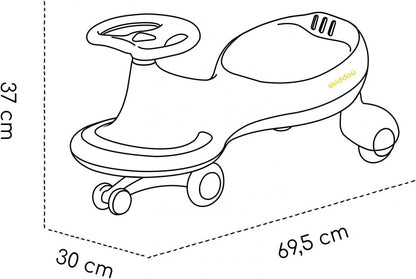 Jucarie ride-on gravitationala Skiddou Bjorg, Keep Pink, Roz