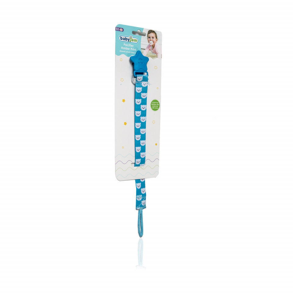 Lantisor pentru suzeta din material textil BabyJem Bear