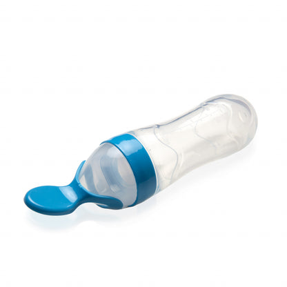 Lingurita cu rezervor pentru bebelusi, BabyJem, cu capac protectie, 90 ml