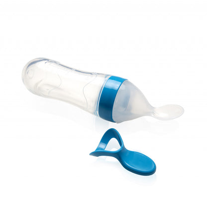 Lingurita cu rezervor pentru bebelusi, BabyJem, cu capac protectie, 90 ml