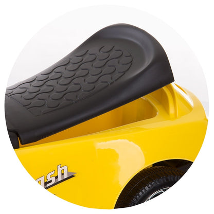 Masinuta de impins Chipolino Flash yellow cu maner si copertina -