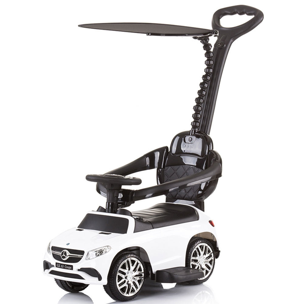 Masinuta de impins Chipolino Mercedes AMG GLE 63 Coupe white cu maner si copertina -