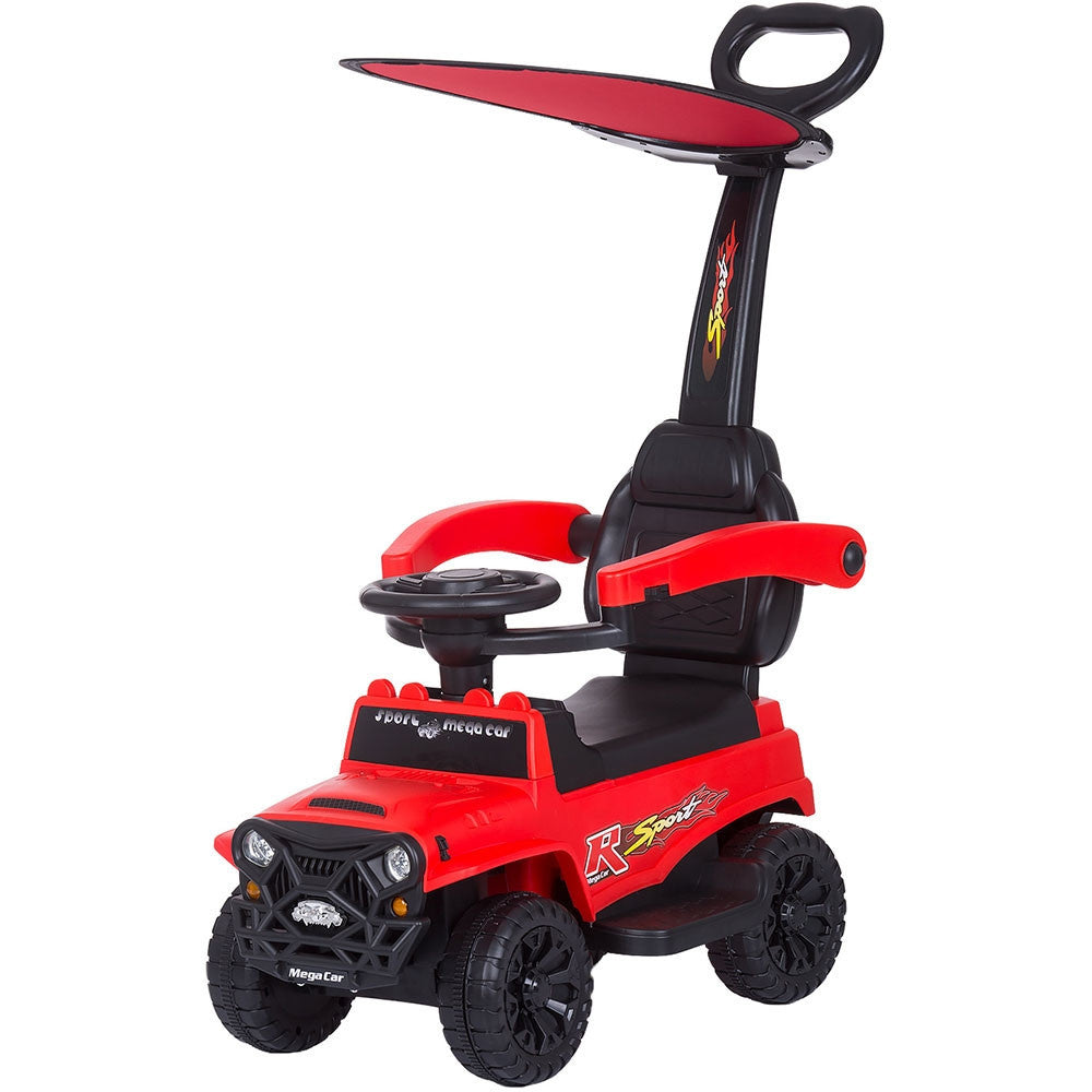Masinuta de impins Chipolino Safari red cu maner si copertina -