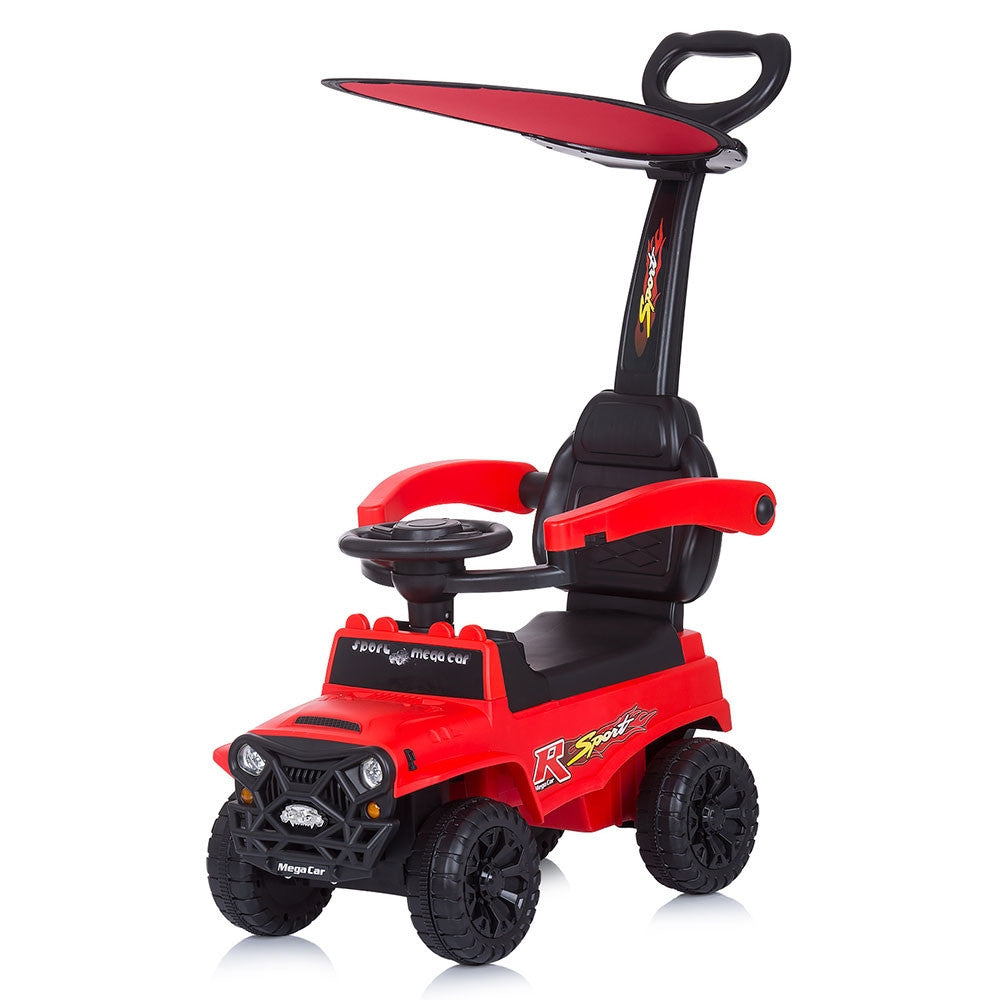 Masinuta de impins Chipolino Safari red cu maner si copertina -