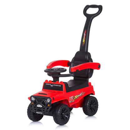 Masinuta de impins Chipolino Safari red cu maner si copertina -