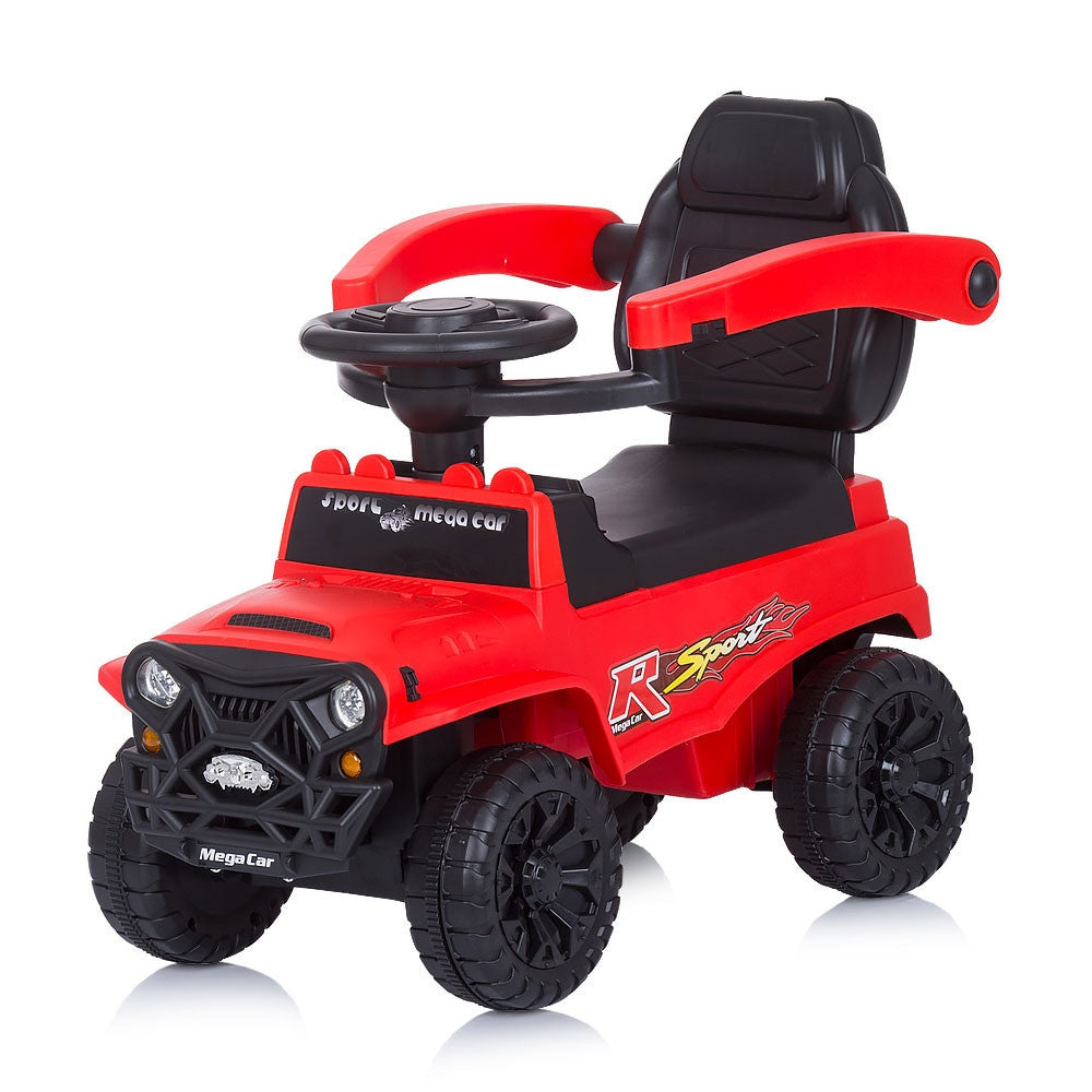Masinuta de impins Chipolino Safari red cu maner si copertina -