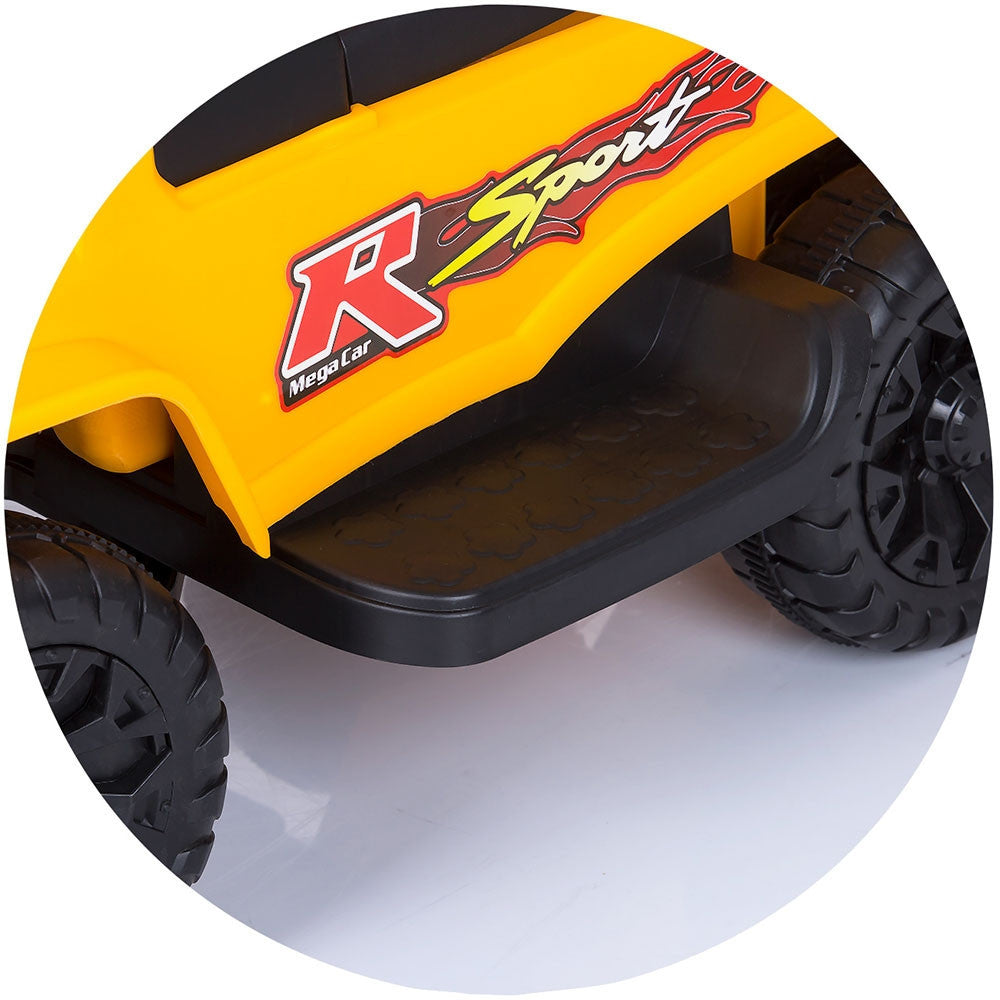 Masinuta de impins Chipolino Safari yellow cu maner si copertina -