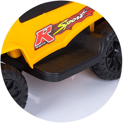 Masinuta de impins Chipolino Safari yellow cu maner si copertina -
