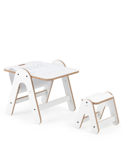 Masuta si tabla 2 in 1 cu scaunel MamaToyz Massam MDF