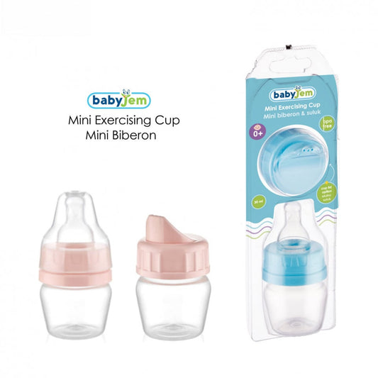 Mini biberon 2 in 1 Cana si biberon din sticla BabyJem 30 ml - Biberon