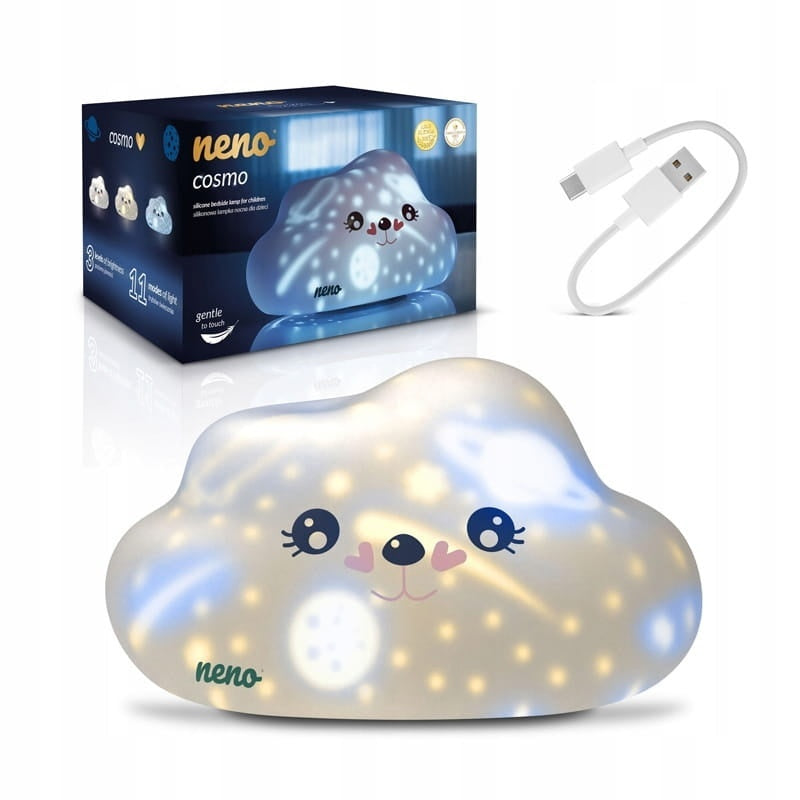 Neno Cosmo – lampă de noapte din silicon pentru copii, în formă de nor