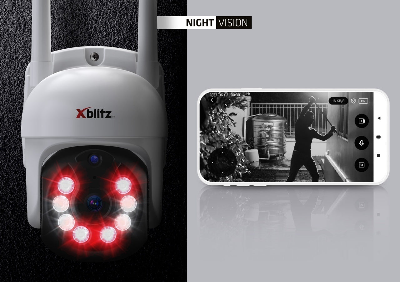 Neno Xblitz Armor 400 - Cameră de supraveghere pentru exterior AI Tracking, Night Vision