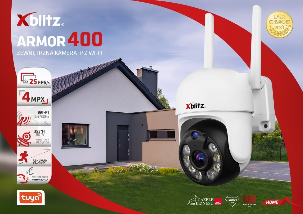 Neno Xblitz Armor 400 - Cameră de supraveghere pentru exterior AI Tracking, Night Vision