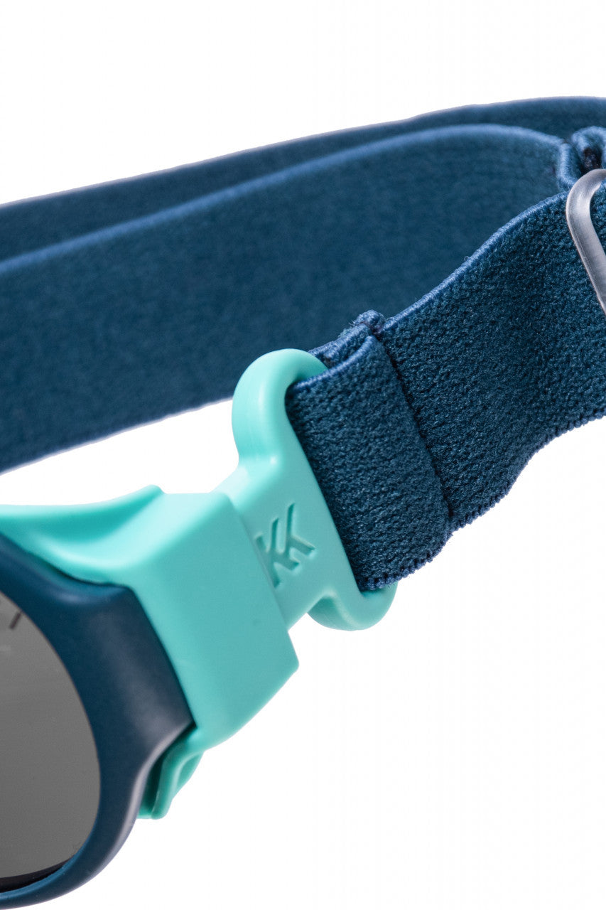 Ochelari de soare pentru copii MOKKI Click & Change, protectie UV, bleu, 2-5 ani, set 2 perechi