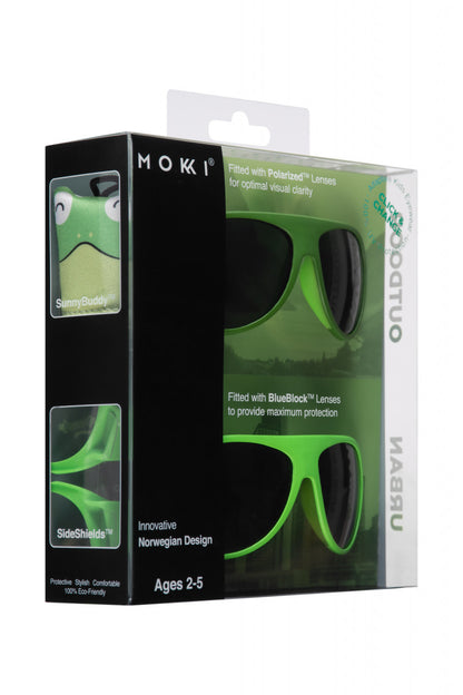 Ochelari de soare pentru copii MOKKI Click & Change, protectie UV, verde, 2-5 ani, set 2 perechi