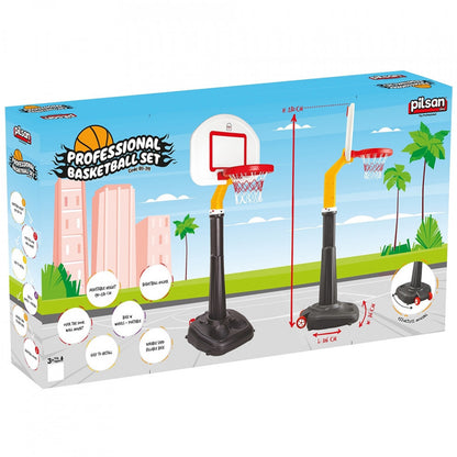 Panou cu stativ si cos baschet pentru copii Pilsan Professional Basketball Set -