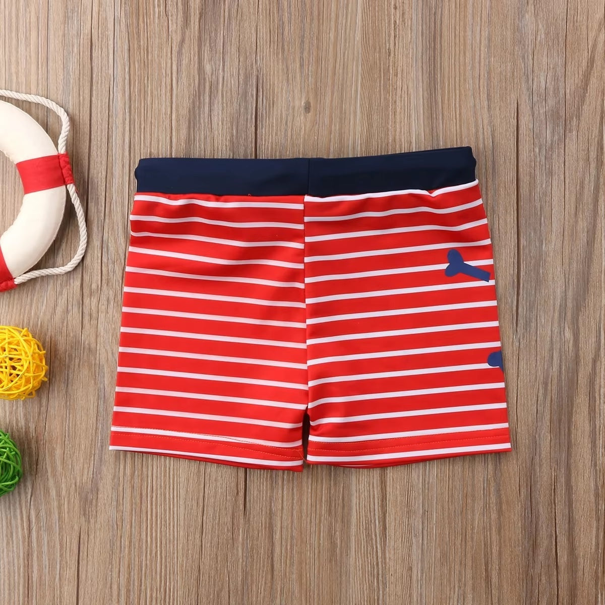 Pantalon de baie baietel Marinar Rosu -