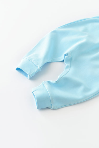 Pantaloni Bebe Unisex din bumbac organic Bleu BabyCosy