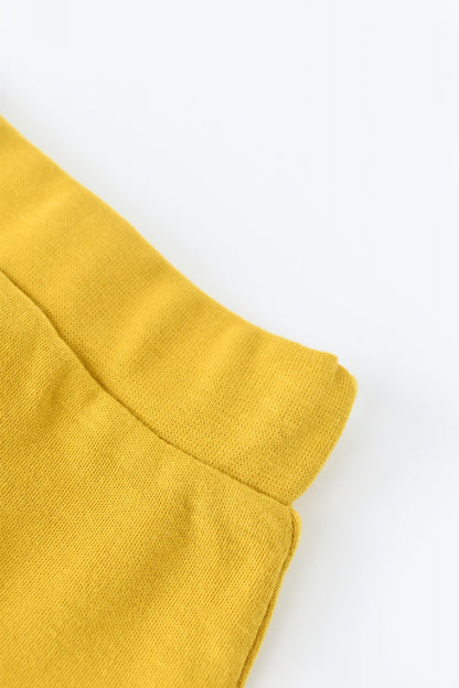 Pantaloni Bebe Unisex din bumbac organic Galben BabyCosy