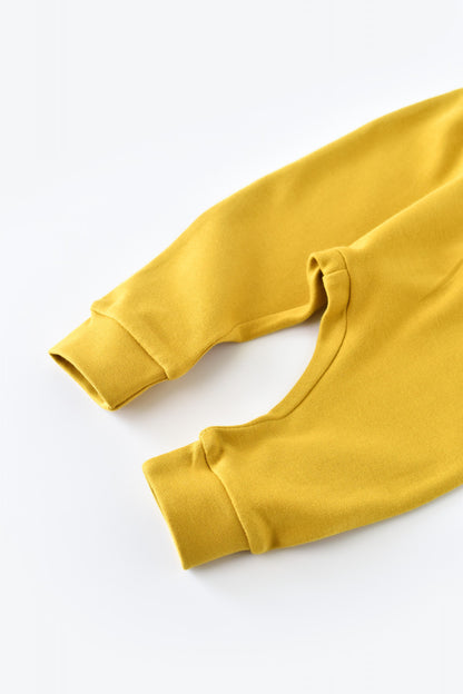 Pantaloni Bebe Unisex din bumbac organic Galben BabyCosy
