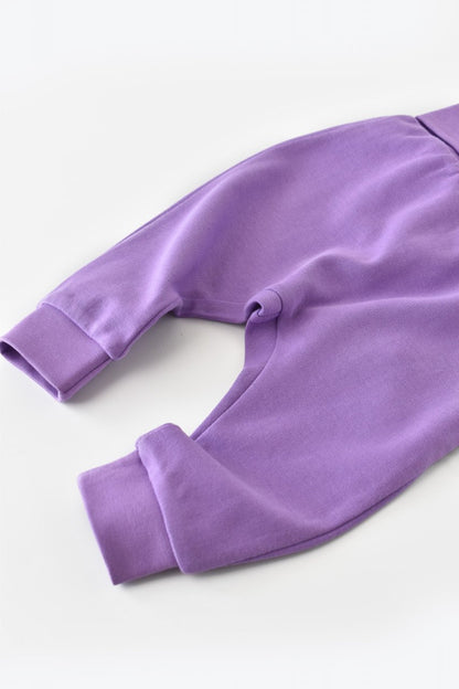 Pantaloni Bebe Unisex din bumbac organic Mov BabyCosy