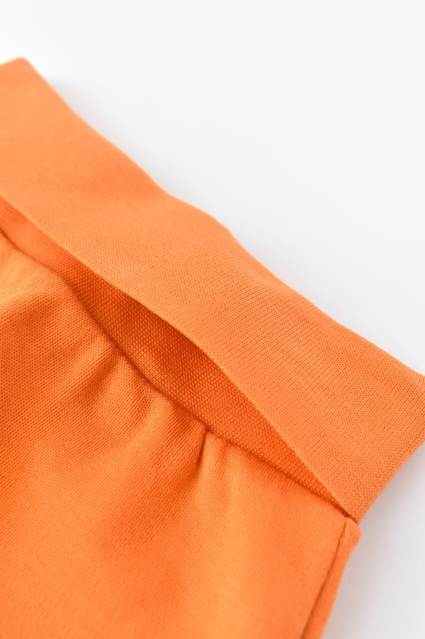 Pantaloni Bebe Unisex din bumbac organic Portocaliu BabyCosy