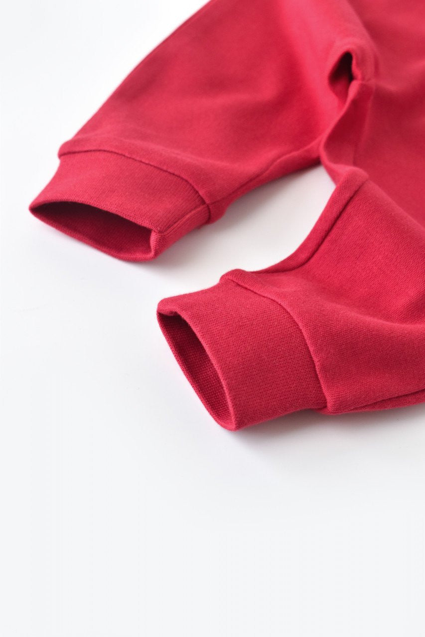 Pantaloni Bebe Unisex din bumbac organic Rosu BabyCosy