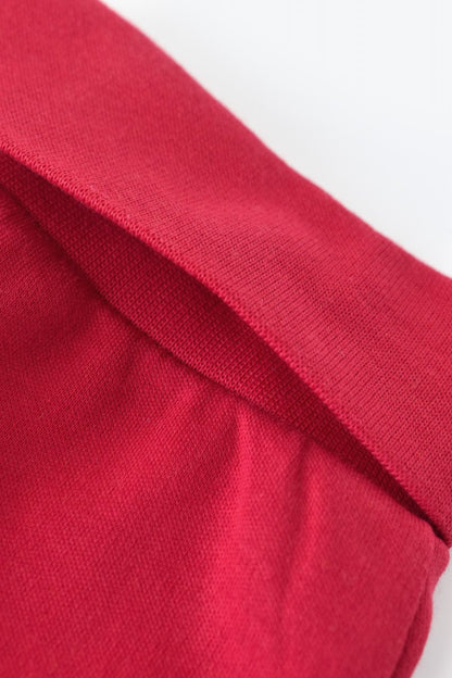 Pantaloni Bebe Unisex din bumbac organic Rosu BabyCosy
