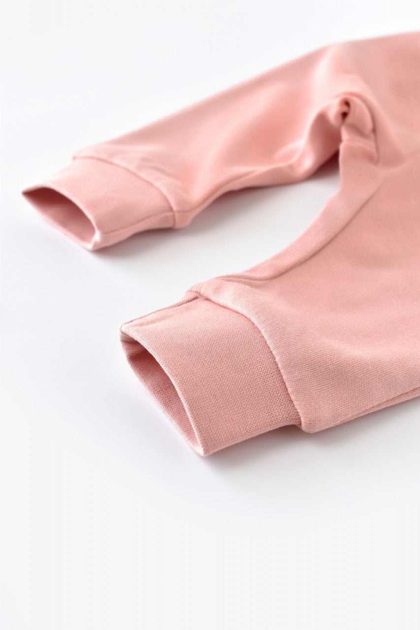 Pantaloni Bebe Unisex din bumbac organic Roz pudra BabyCosy