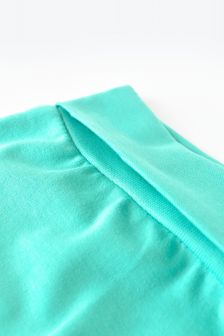 Pantaloni Bebe Unisex din bumbac organic Turcoaz BabyCosy