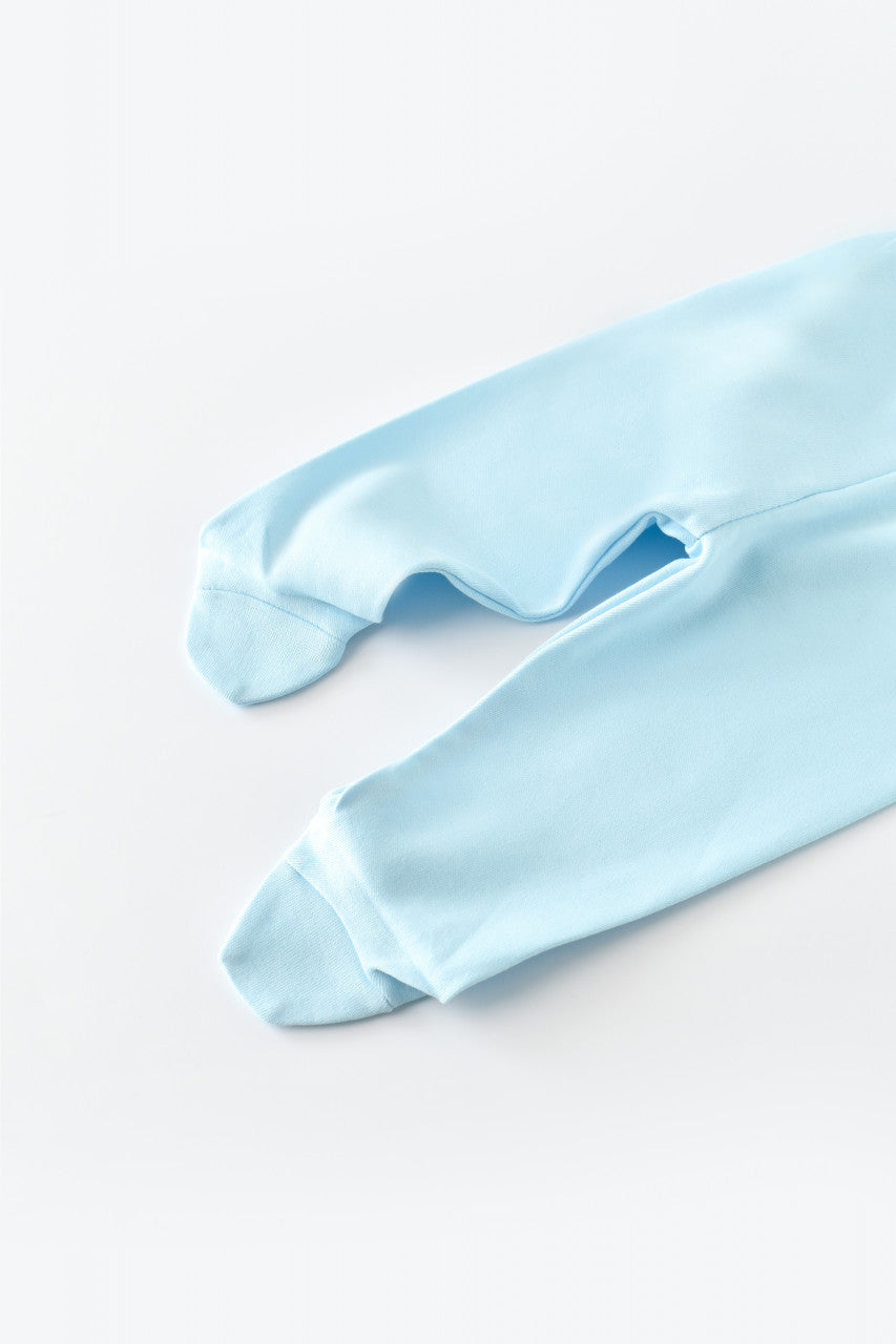 Pantaloni cu Botosei - Bumbac organic Bleu BabyCosy