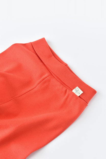 Pantaloni cu Botosei - Bumbac organic Caramiziu BabyCosy