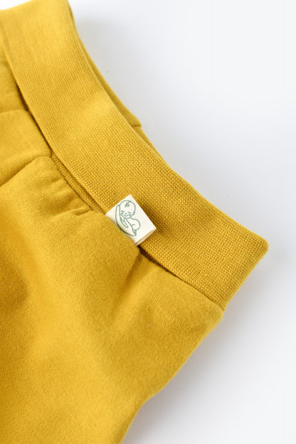 Pantaloni cu Botosei - Bumbac organic Galben BabyCosy
