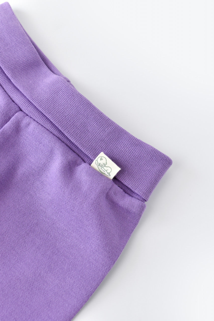 Pantaloni cu Botosei - Bumbac organic Mov BabyCosy